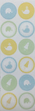 EK Success Martha Stewart ROUND ICON BOY Stickers