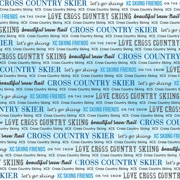 Scrapbook Customs CROSS COUNTRY SKIING WINTER ADVENTURES 12X12 Sports Sheet Scrapbooksrus 