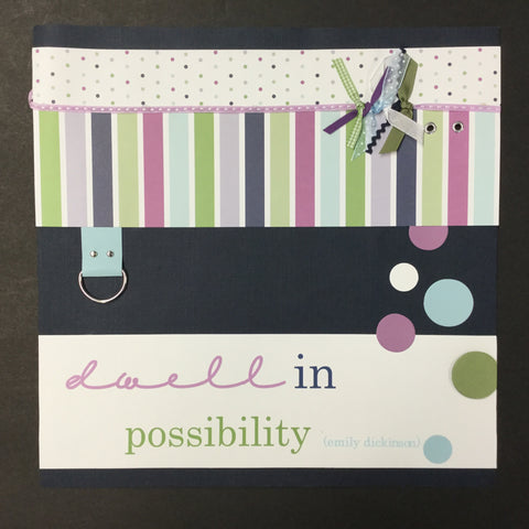 Premade Pages  DWELL IN POSSIBILITY 12"X12" Scrapbook Page Scrapbooksrus 