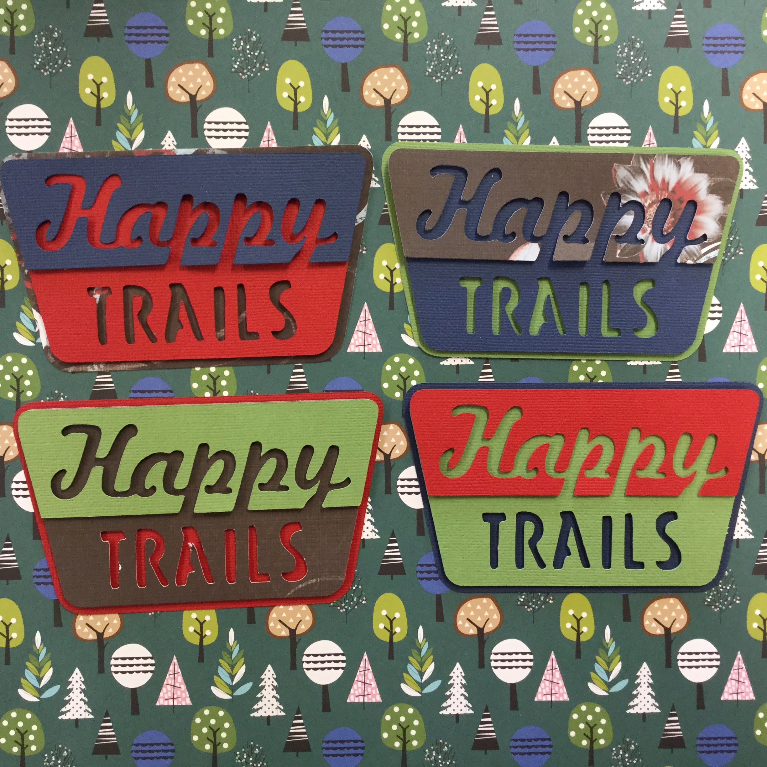 HAPPY TRAILS Camping Custom Scrapbook Die Cuts Scrapbooksrus 