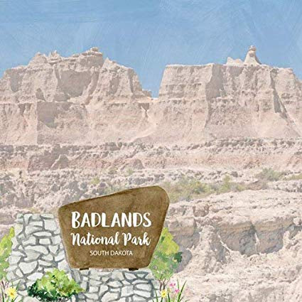 BADLANDS National Park Watercolor 12&quot;X12&quot; Paper Scrapbooksrus 