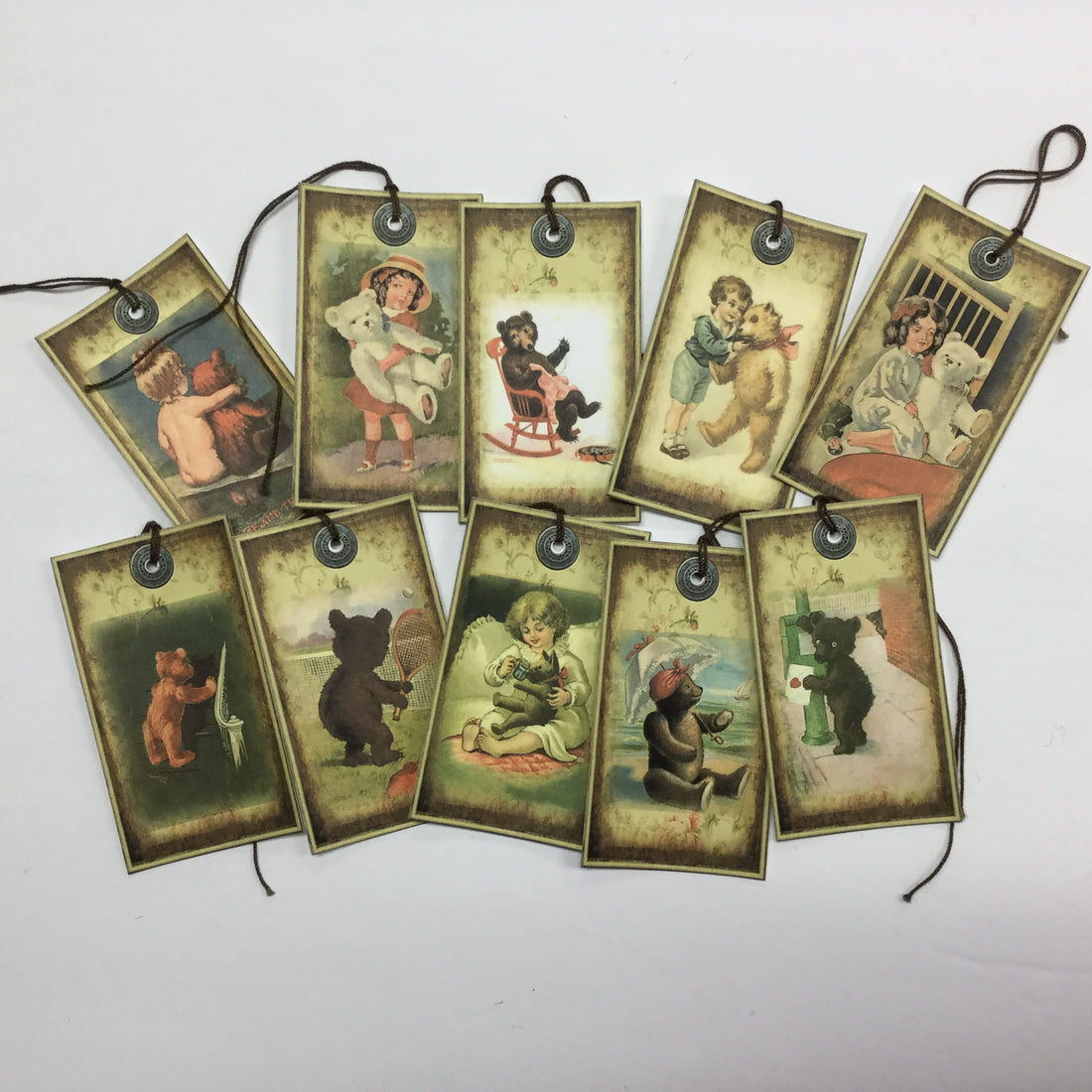 Tags &amp; Ephemera 10pc VINTAGE ME &amp; TEDDY Bear Scrapbooksrus 