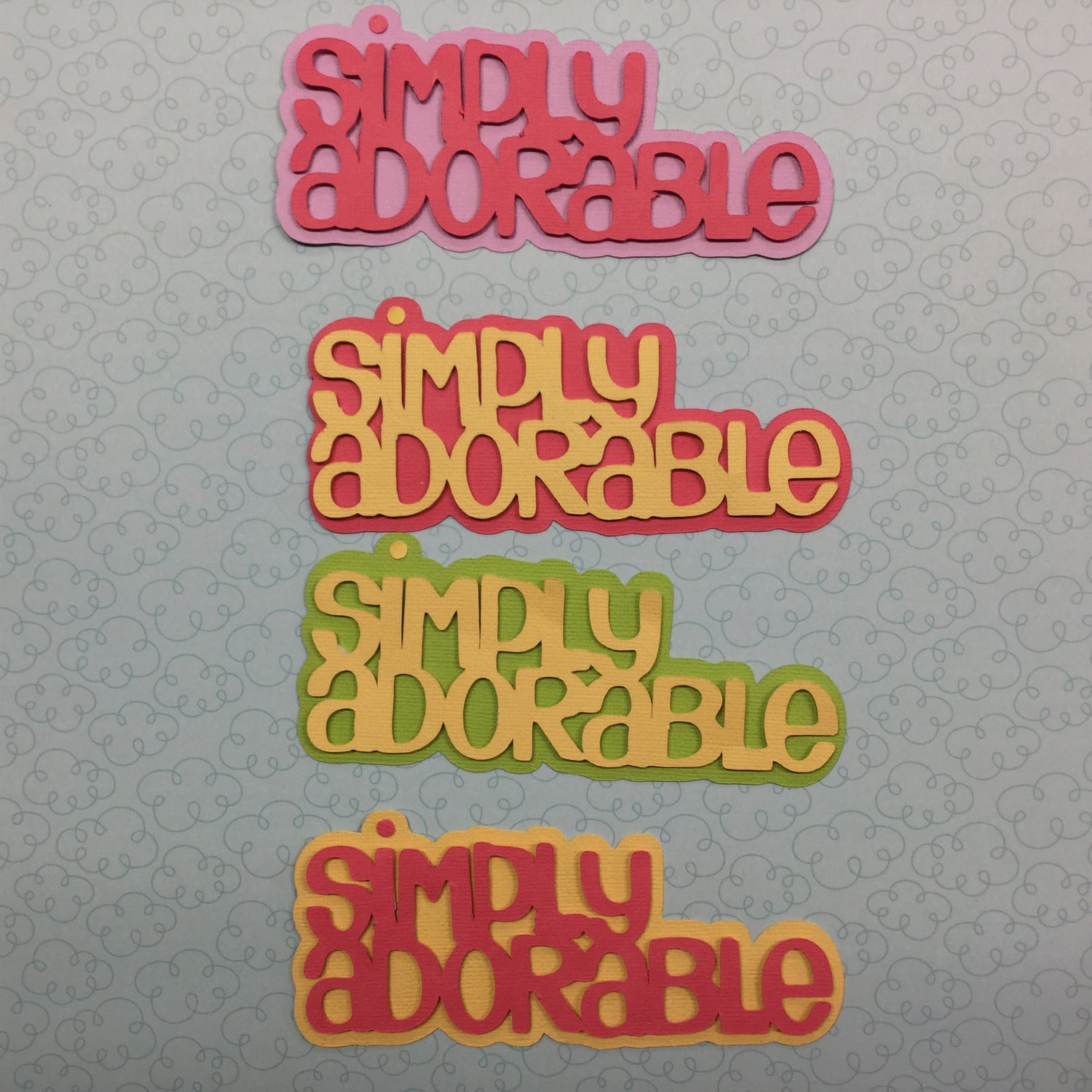 SIMPLY ADORABLE Serendipity Custom Scrapbook Die Cuts