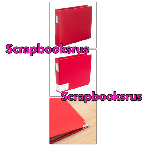 WeR REAL RED 6"X6" Classic Leather Scrapbook Album