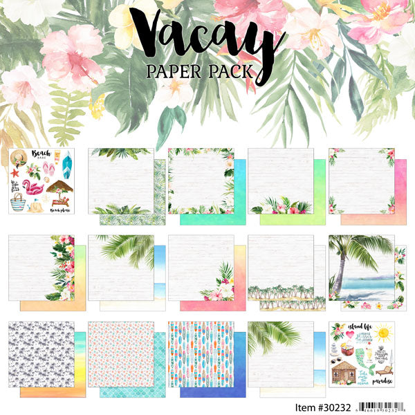 VACAY 12X12 Scrapbook Customs Paper Pack Scrapbooksrus