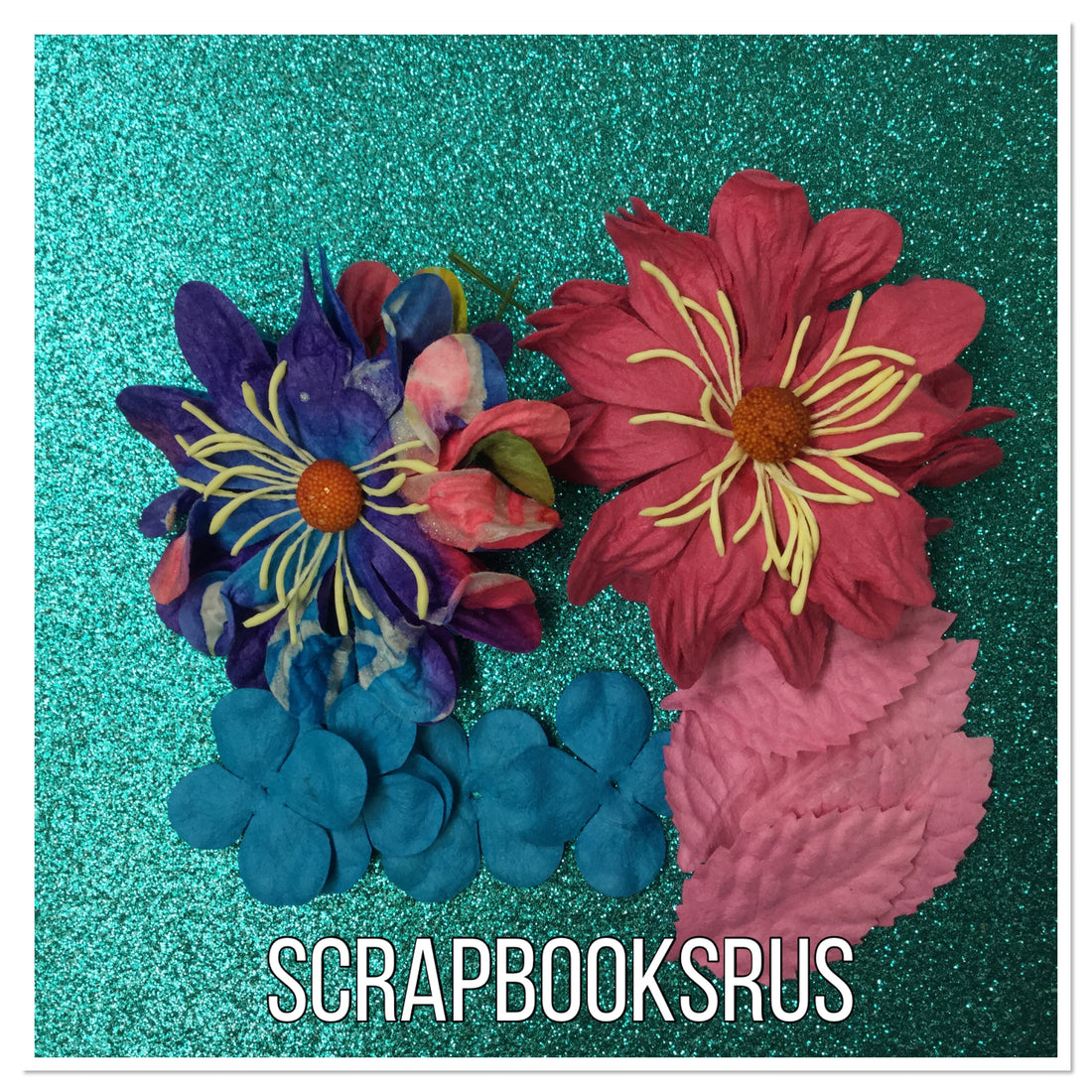 Batik Daisy Hydrangea Leaves 12pc