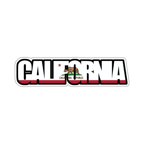 CALIFORNIA FLAG WORD Title Travel Laser Cut 1pc