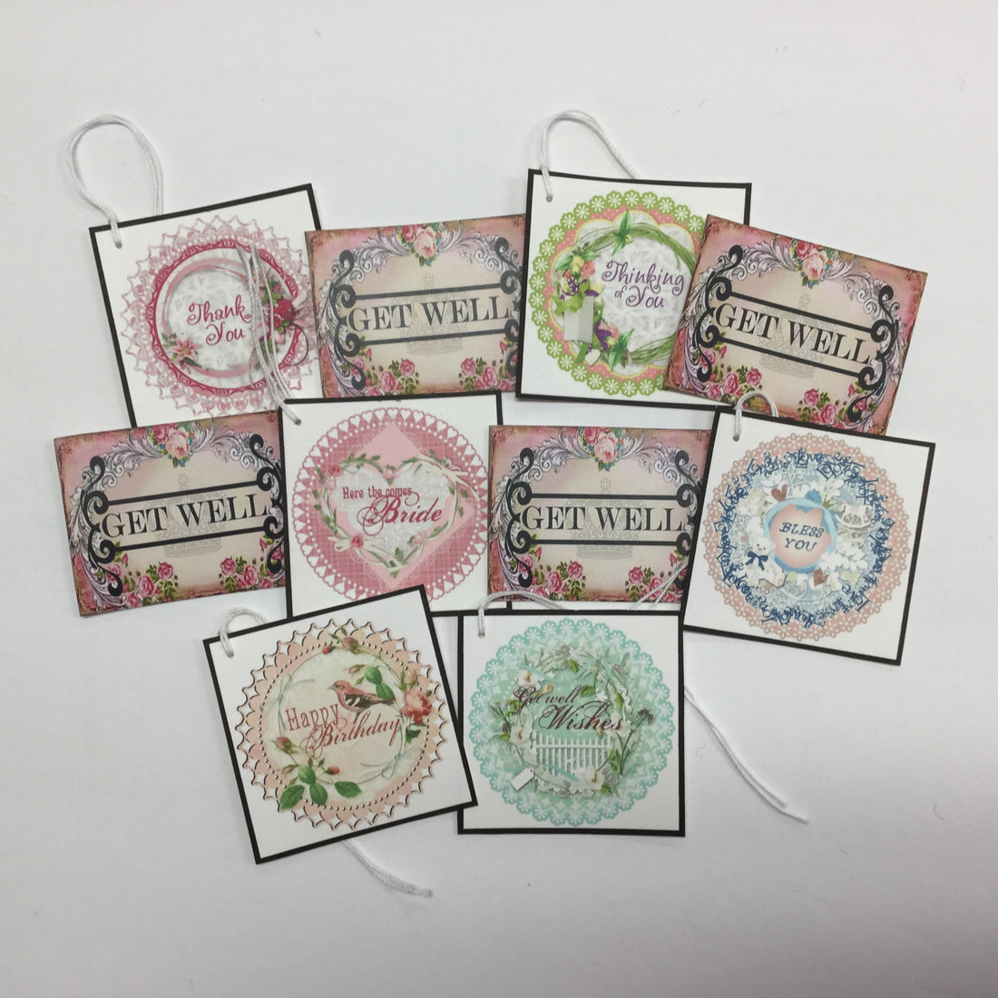 Tags &amp; Ephemera 10pc SENTIMENTS &amp; GREETINGS TAGS Scrapbooksrus 