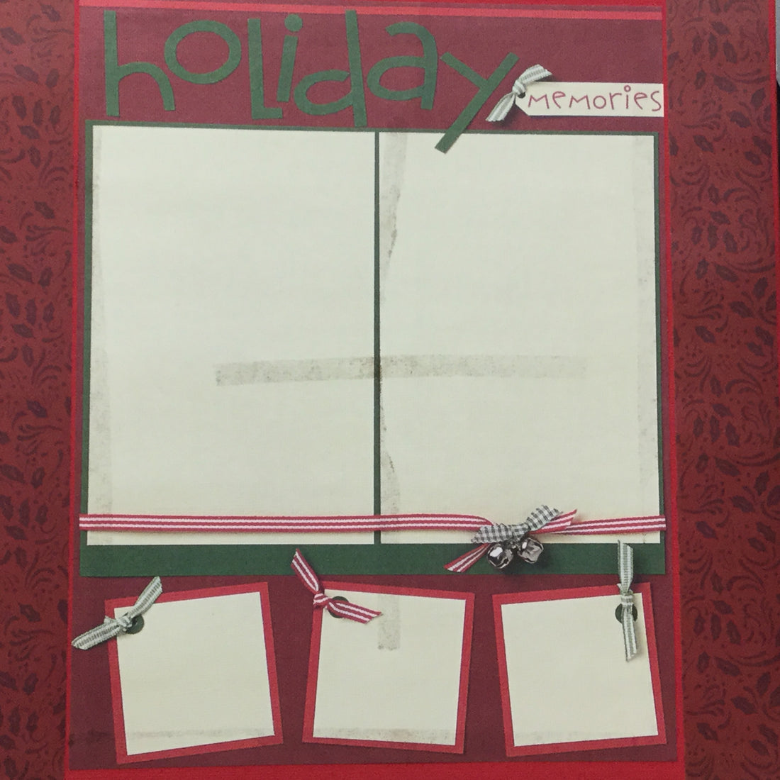 Premade Page HOLIDAY MEMORIES (2) 12X12 Scrapbook @Scrapbooksrus Scrapbooksrus 