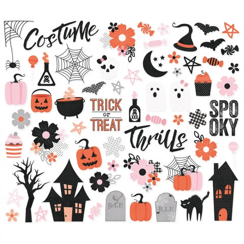 Simple Stories Happy Haunting BITS &amp; PIECES Die-Cuts 64pc Scrapbooksrus 