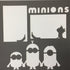 Page Frame MINIONS GRAY 12"x12" Scrapbook Overlays Scrapbooksrus 