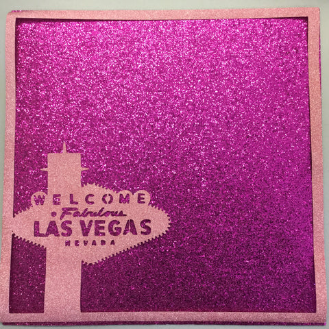 Page Frame WELCOME LAS VEGAS Pink 12"x12" Scrapbook Overlay LV