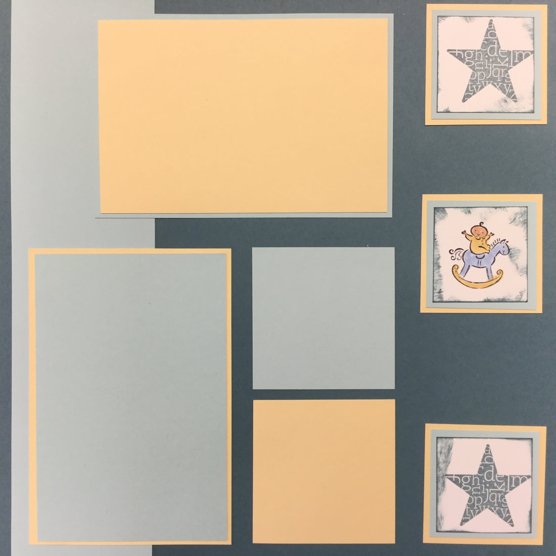 $5.00 Premade Pages BABY BOY (2) 12"X12" Scrapbook Pages Scrapbooksrus