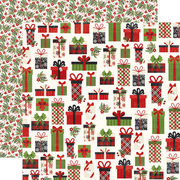 Echo Park A Perfect Christmas JOLLY PRESENTS 12”x12” Scrapbook Paper Scrapbooksrus