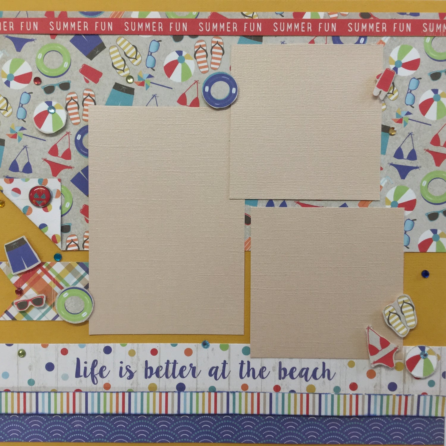 Carta Bella BEACH DAY Double Layout Page Kit Scrapbooksrus 