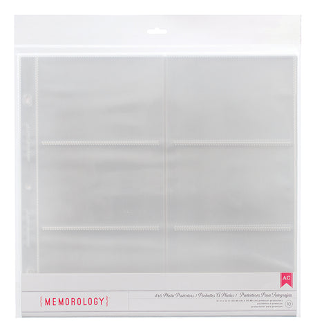 American Crafts 12X12 MEMOROLOGY Page Protectors 4X6 Pockets