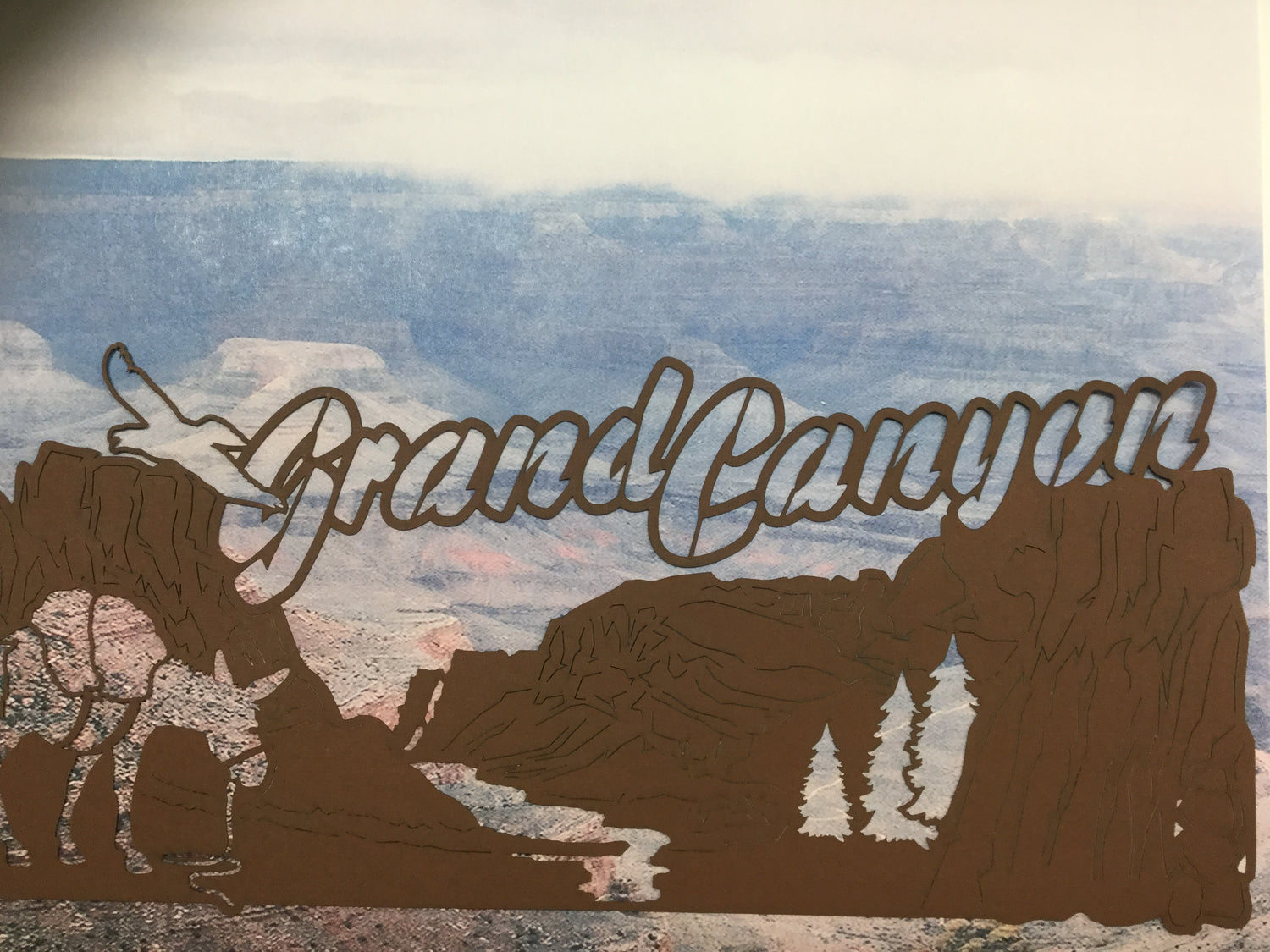 GRAND CANYON IMAGE Travel Laser Cuts Brown