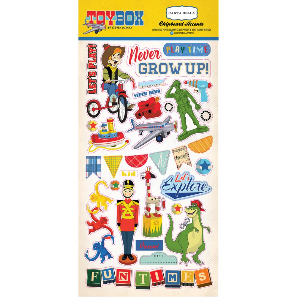 Carta Bella ARE WE THERE YET? Adhesive Chipboard 25pc