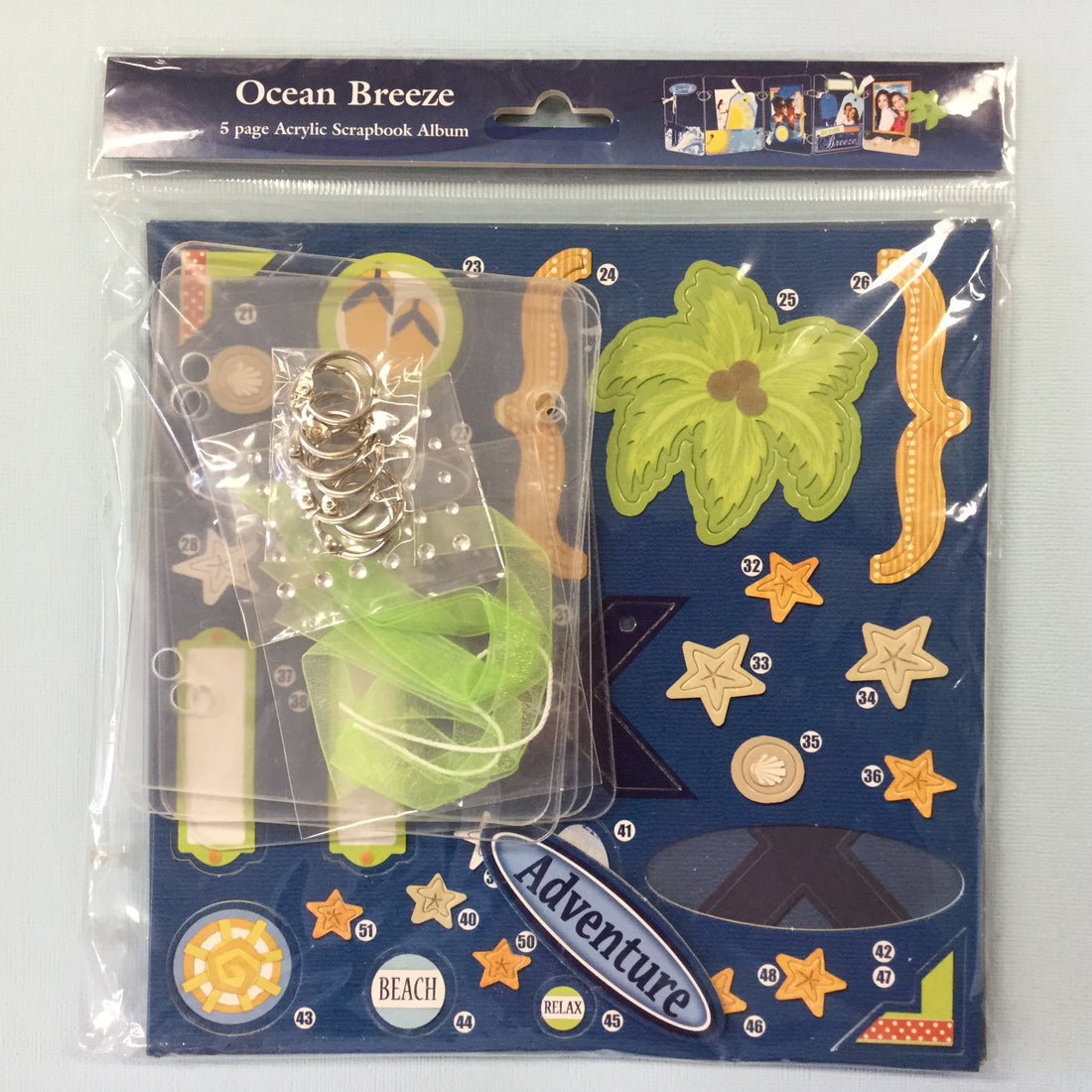 Storytellers Clear Acrylic OCEAN BREEZE Scrapbook Album Scrapbooksrus