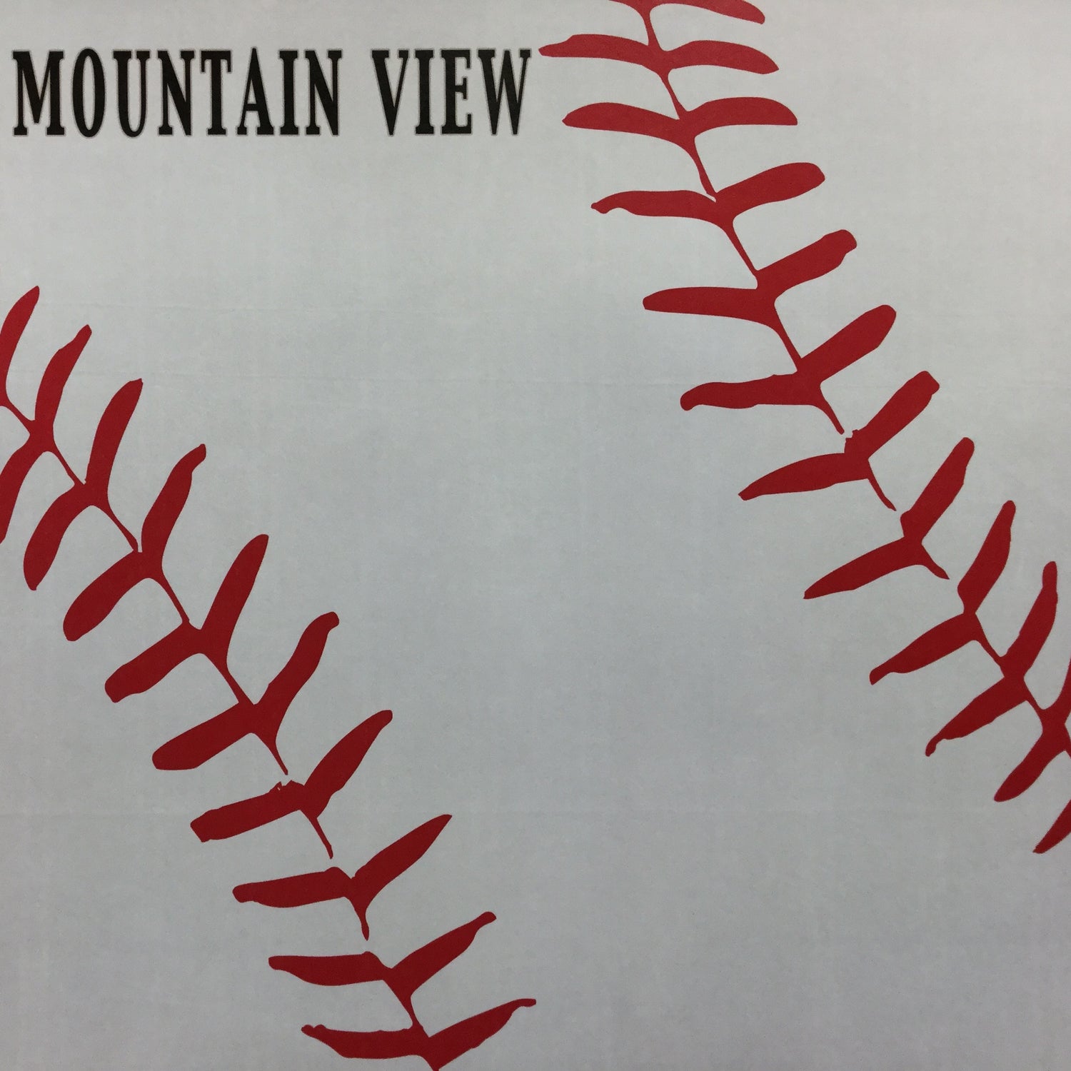 MOUNTAIN VIEW BASEBALL Pride Kit 12&quot;X12&quot; Scrapbook Paper