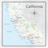 CALIFORNIA ADVENTURE MAP Double Sided 12X12 Paper Scrapbook Customs Scrapbooksrus 