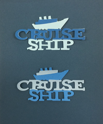CRUISE SHIP Die Cut Travel Scrapbooksrus 