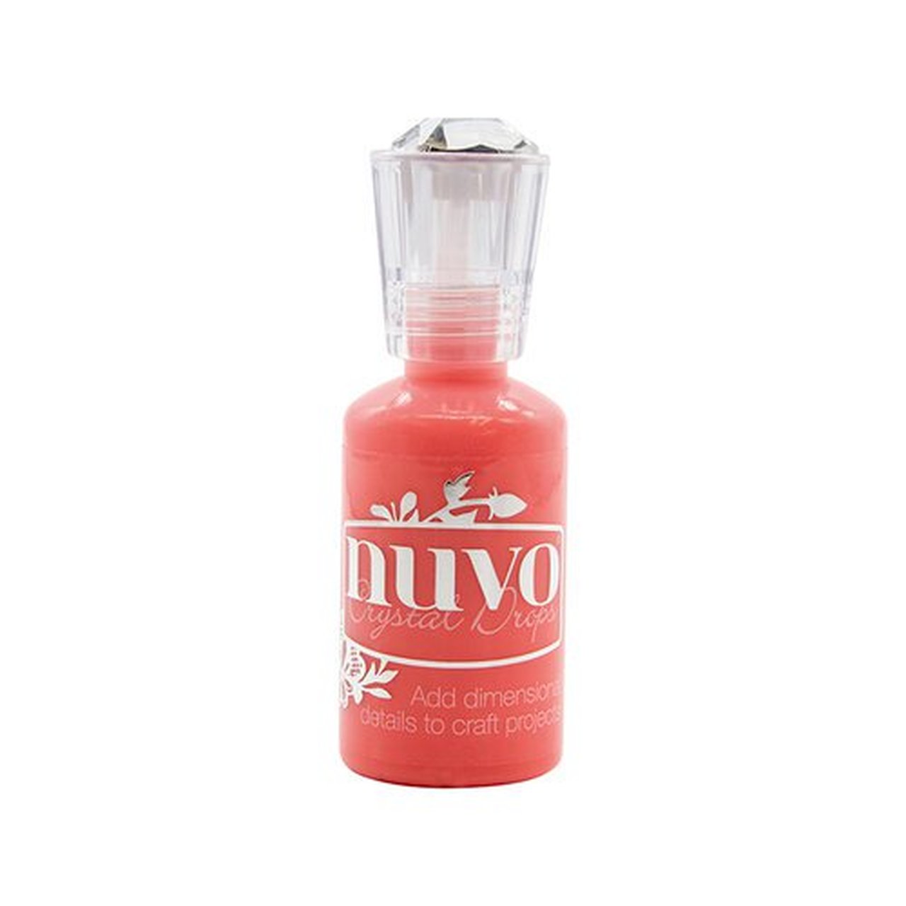 Nuvo Glitter Drops BLUSHING RED 3D Enamel Dots Gloss 1oz Scrapbooksrus 