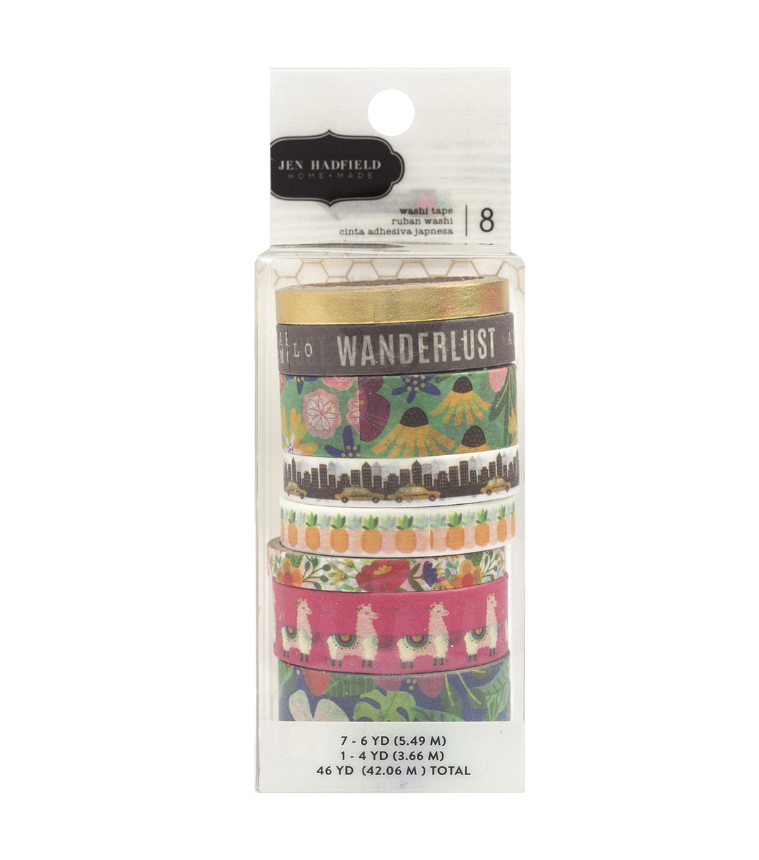 Jen Hadfield CHASING ADVENTURES Decorative Washi Tape 8 Rolls Scrapbooksrus 