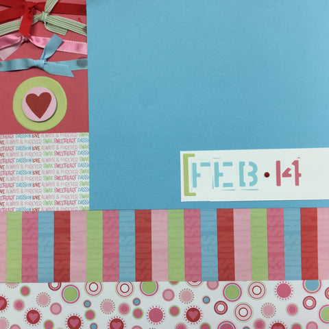Premade Pages SWEETHEART 12"X12" Scrapbook Page Scrapbooksrus 
