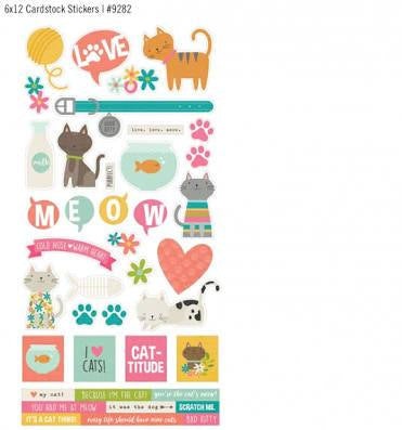 Simple Stories LIFE IS PURRFECT Stickers 6&quot;X12&quot; 41pc Scrapbooksrus 