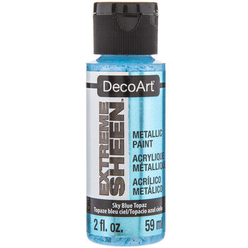 DecoArt Extreme Sheen SKY BLUE TOPAZ Metallic Acrylic Paint Scrapbooksrus 