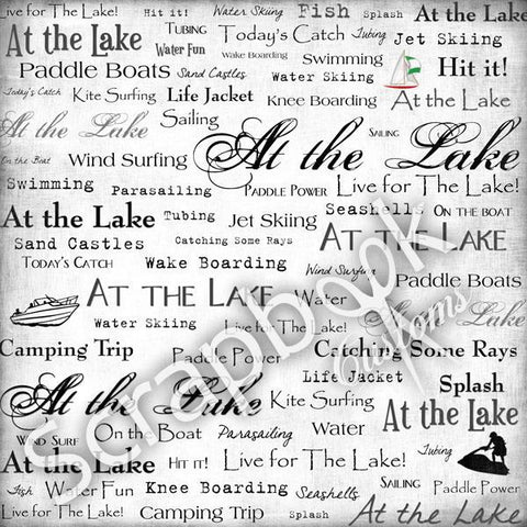 AT THE LAKE Live For 12"X12" Scrapbook Travel Beach Paper