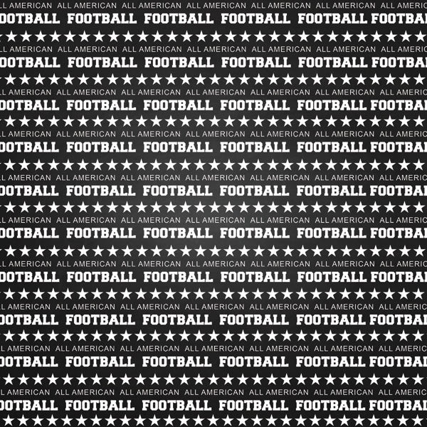 FOOTBALL DS CHALKBOARD SPORTS 12x12 Scrapbook Paper Scrapbooksrus 