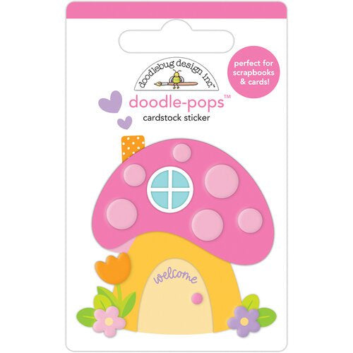 Doodlebug FAIRY HOUSE Doodle-Pops 3D Stickers Scrapbooksrus 