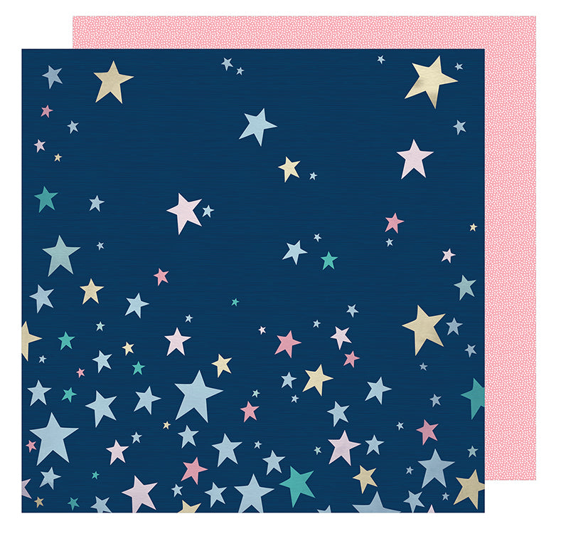 Shimelle Little By Little SHINE BRIGHT 12&quot;X12&quot; Scrapbook Paper