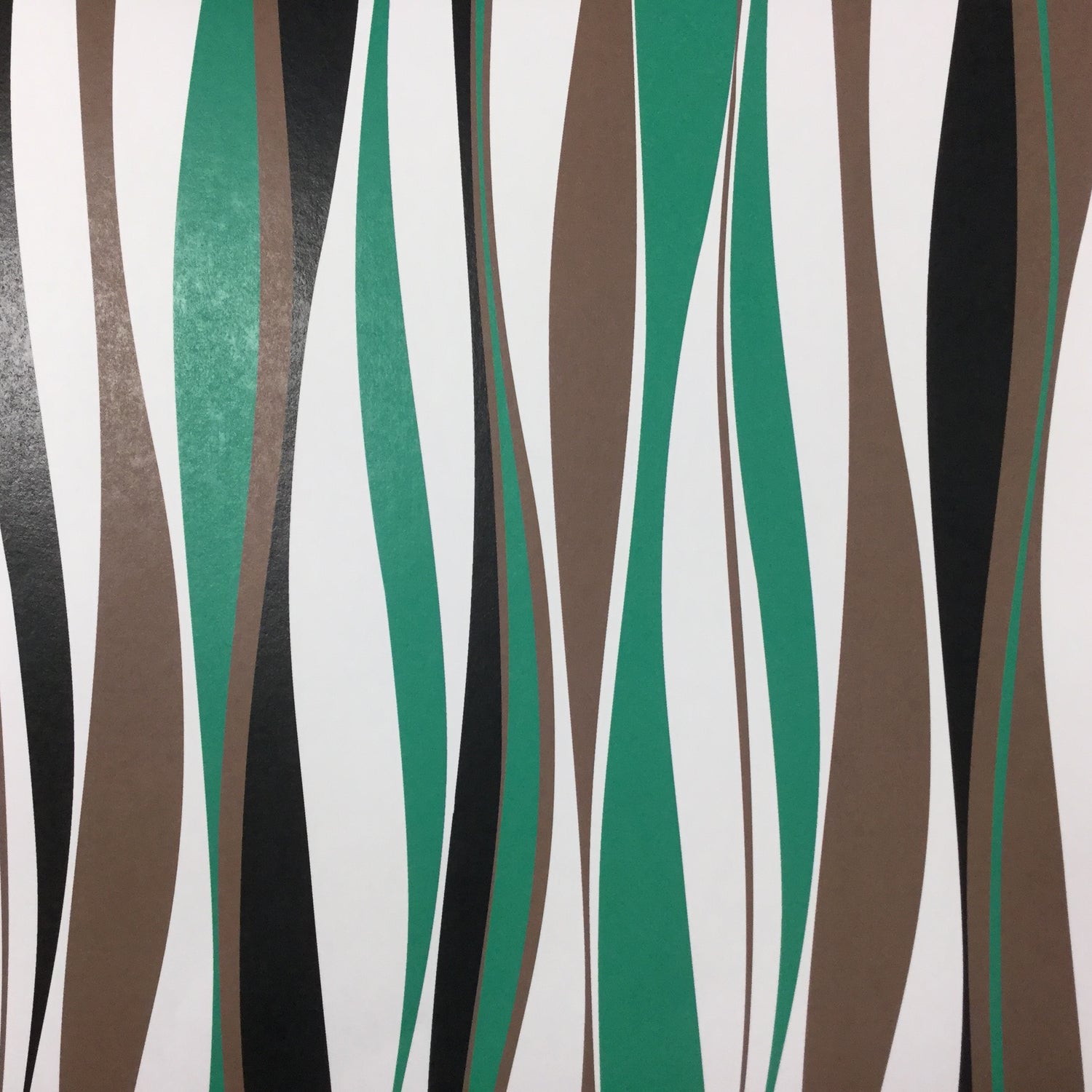 Retro GREEN BLACK Stripes 12&quot;X12&quot; Custom Paper