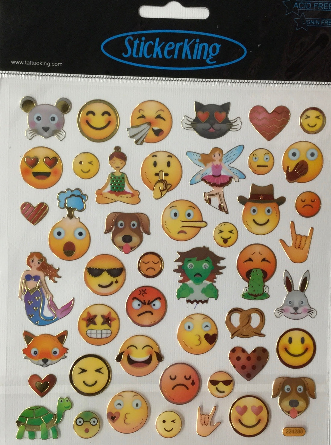 Sticker King EMOJIS Stickers 47pc Scrapbooksrus 