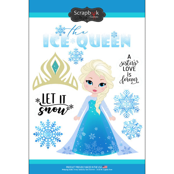 Disney ICE QUEEN Sticker 9pc Scrapbooksrus