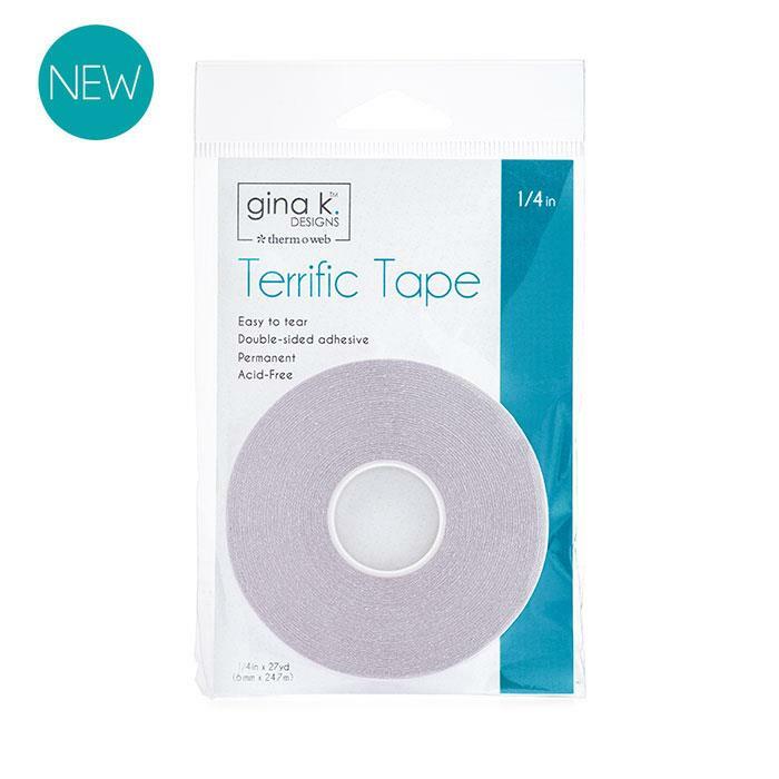 Gina K Designs TERRIFIC TAPE 1/4” Double -Sided Adhesive Scrapbooksrus 