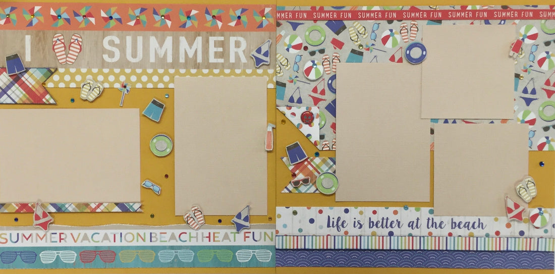 Carta Bella BEACH DAY Double Layout Page Kit Scrapbooksrus 