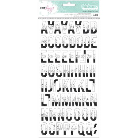 American Crafts Thickers PETALS Chipboard Letter Stickers