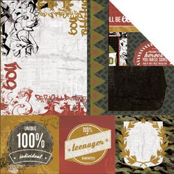 Kaisercraft ATTITUDE Double-Sided 12&quot;X12&quot; Cardstock Sheet - Scrapbook Kyandyland