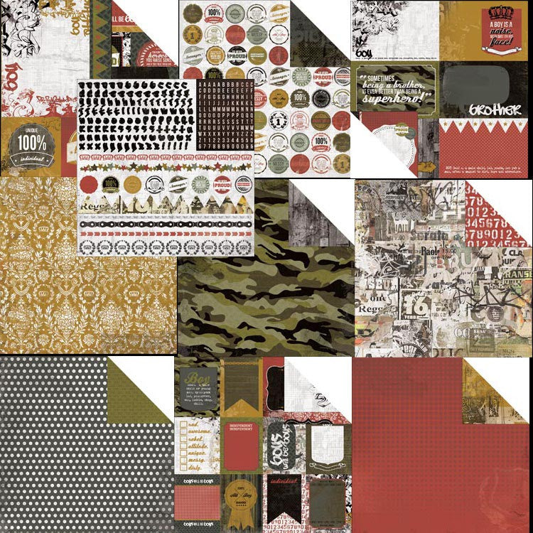 Kaisercraft ATTITUDE Double-Sided 12"X12" Cardstock Sheet - Scrapbook Kyandyland
