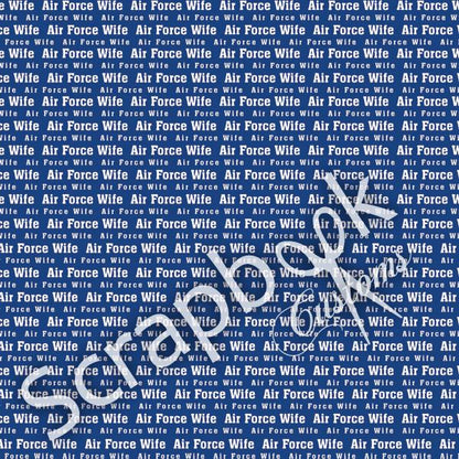 Scrapbook Customs AIR FORCE WIFE 12&quot;x12” 4pc Scrapbook Papers