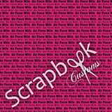 Scrapbook Customs AIR FORCE WIFE 12"x12” 4pc Scrapbook Papers