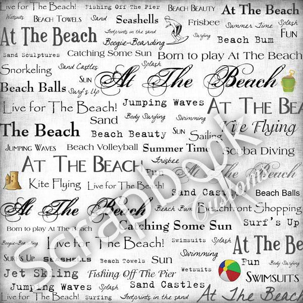 AT THE BEACH LIVE FOR 12&quot;X12&quot; Travel 1 Sheet Scrapbook Paper - Scrapbooksrus