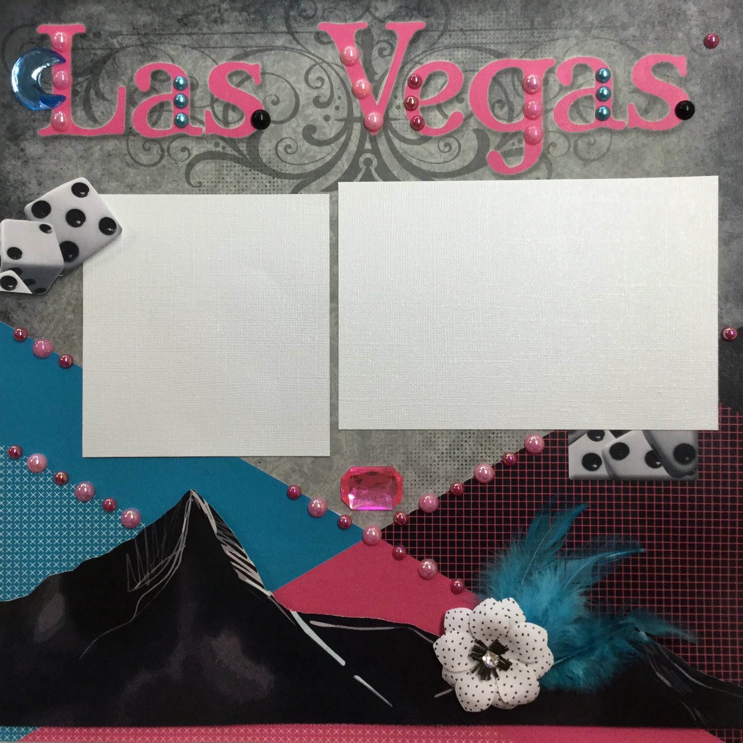 LAS VEGAS MOUNTAIN COLOR BLOCK Scrapbook Page Kit Scrapbooksrus 