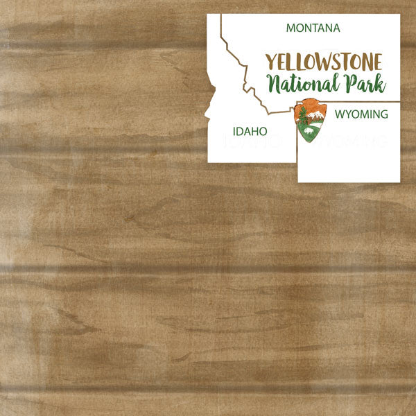 YELLOWSTONE National Park Watercolor 12&quot;X12&quot; Paper Scrapbooksrus 
