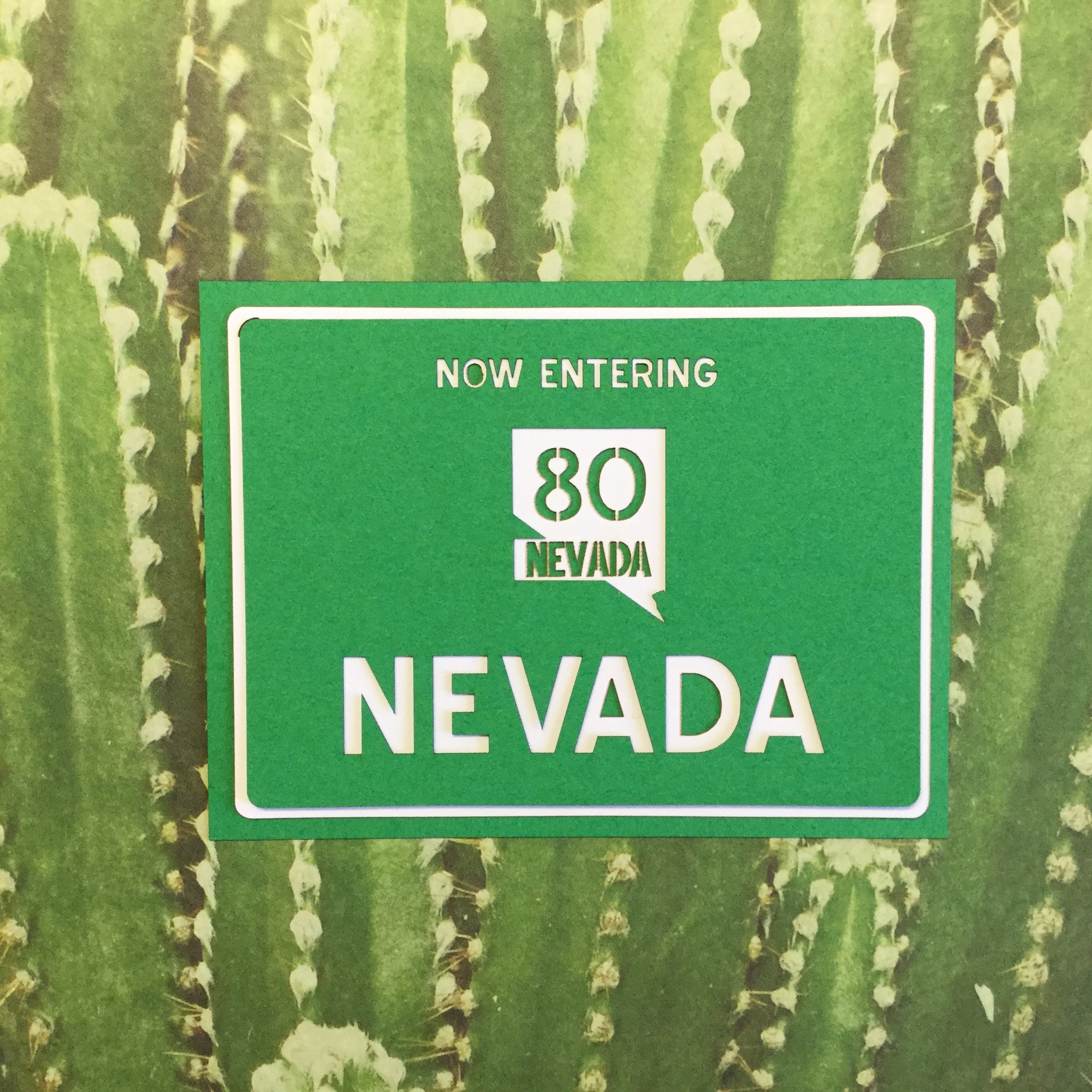 NEVADA STATE SIGN Travel Laser Cut 1pc 4”x4” LV