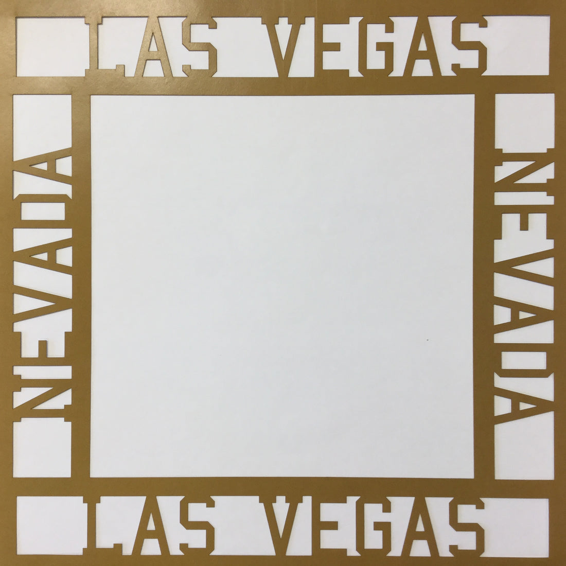 Page Frame LAS VEGAS NEVADA Brown 12"x12" Scrapbook Overlay Scrapbooksrus